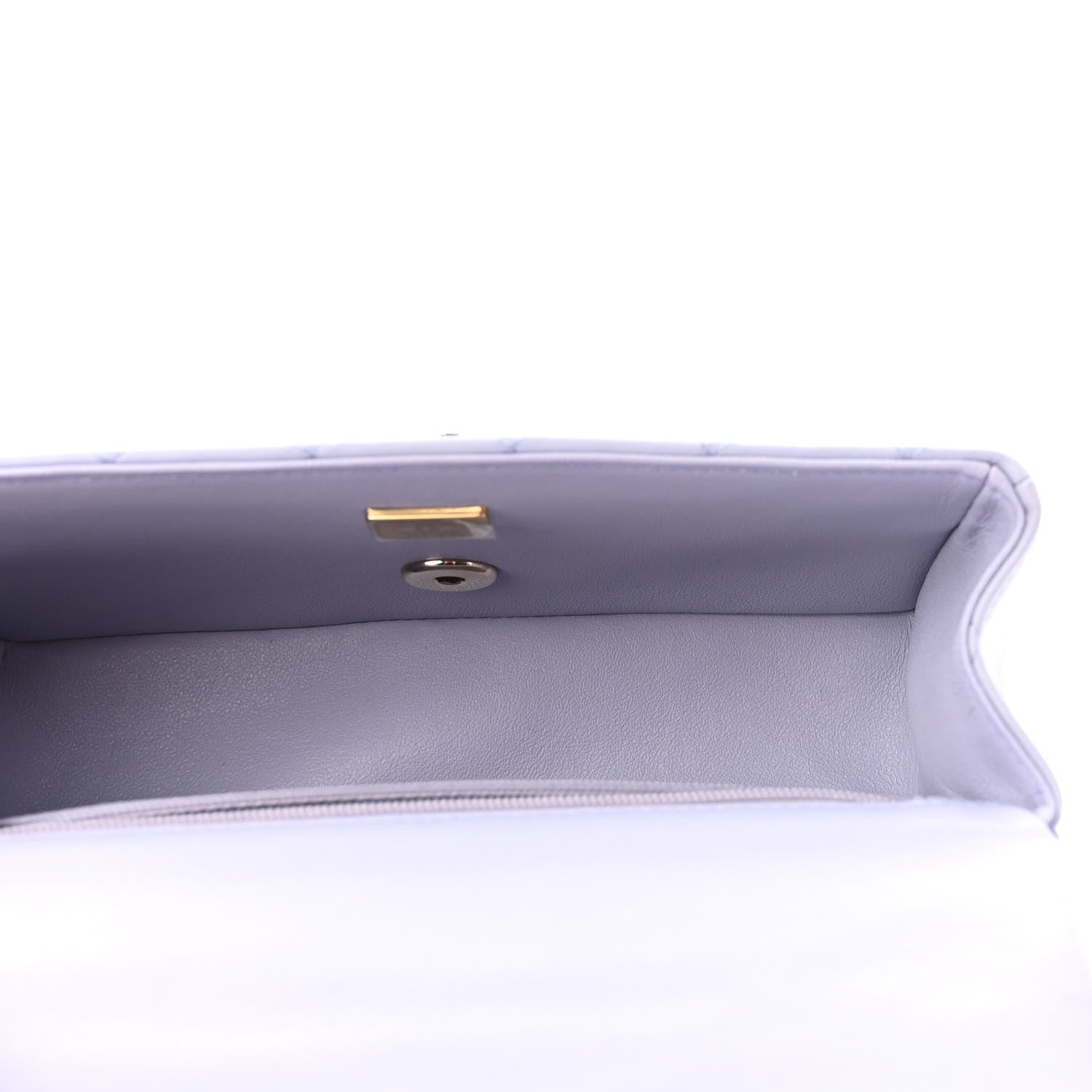 Chanel Lambskin Quilted Mini Top Handle Rectangular Flap Light Purple 5 of 10