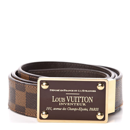 Louis Vuitton Damier Ebene 35mm Inventeur Reversible Belt 110 44 1 of 8