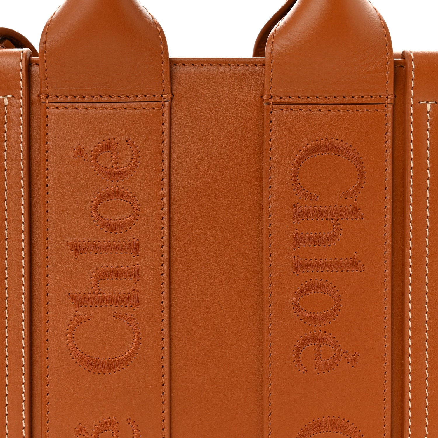 Chloe Calfskin Small Woody Tote Caramel 7 of 9