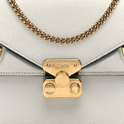 Fendi Vitello Vienna Glazed Fabric FF 1974 Monster Eyes Small Bag Bug Chain Bag Ice Tobacco Moro 8 of 10