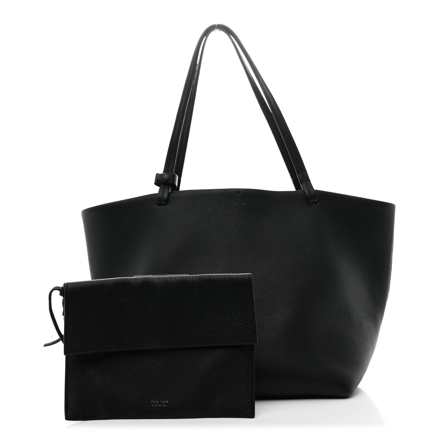 The Row Grained Calfskin Park Tote Three Black 3 of 11