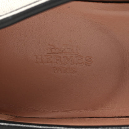 Hermes Goatskin Womens Paris Loafers 38.5 Black 8 of 9