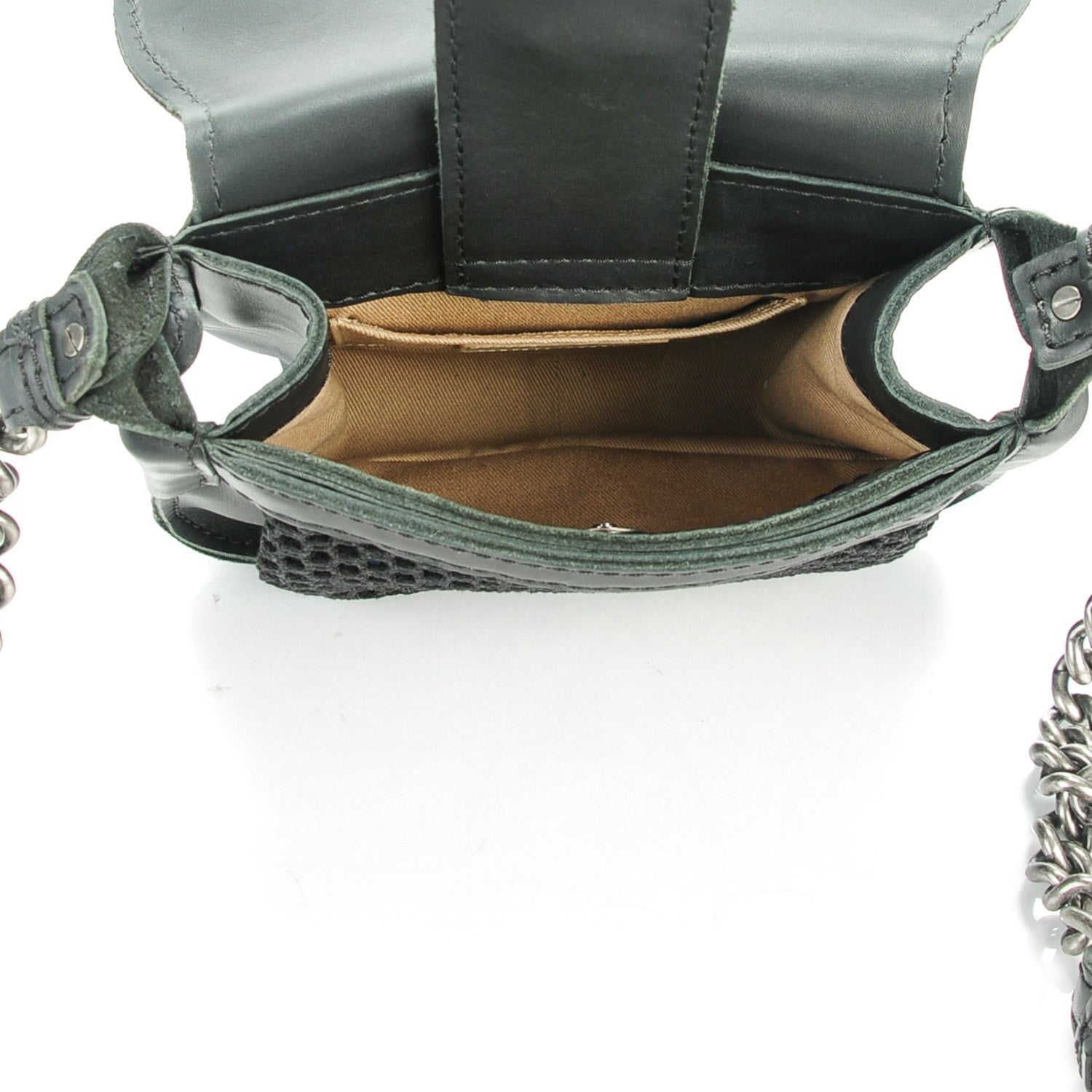 Chanel Calfskin Stitched Mini Highlander Messenger Black 5 of 7