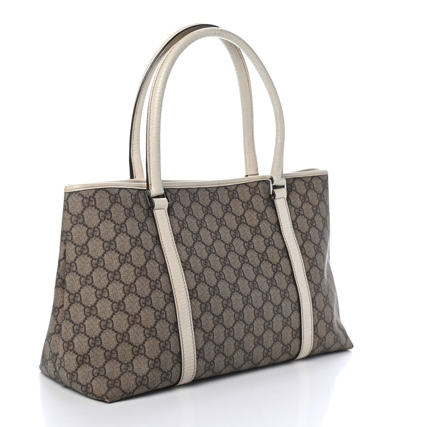 GG Plus Monogram Medium Joy Tote White