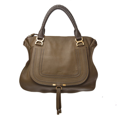 Chloe Calfskin Large Marcie Satchel Anchor Grey 1 of 9