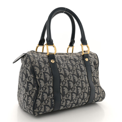 Christian Dior Monogram Boston Navy Blue 3 of 15