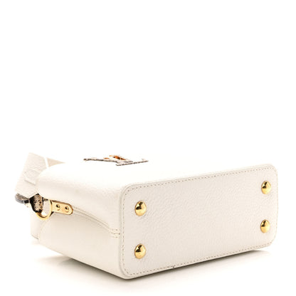Louis Vuitton Taurillon Ayers Capucines Mini White Snow White 4 of 9