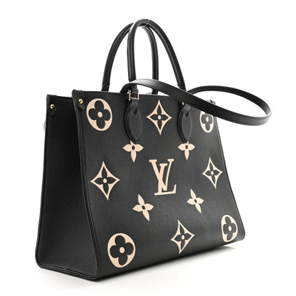 Louis Vuitton Empreinte Monogram Giant Onthego MM Black Beige 3 of 9