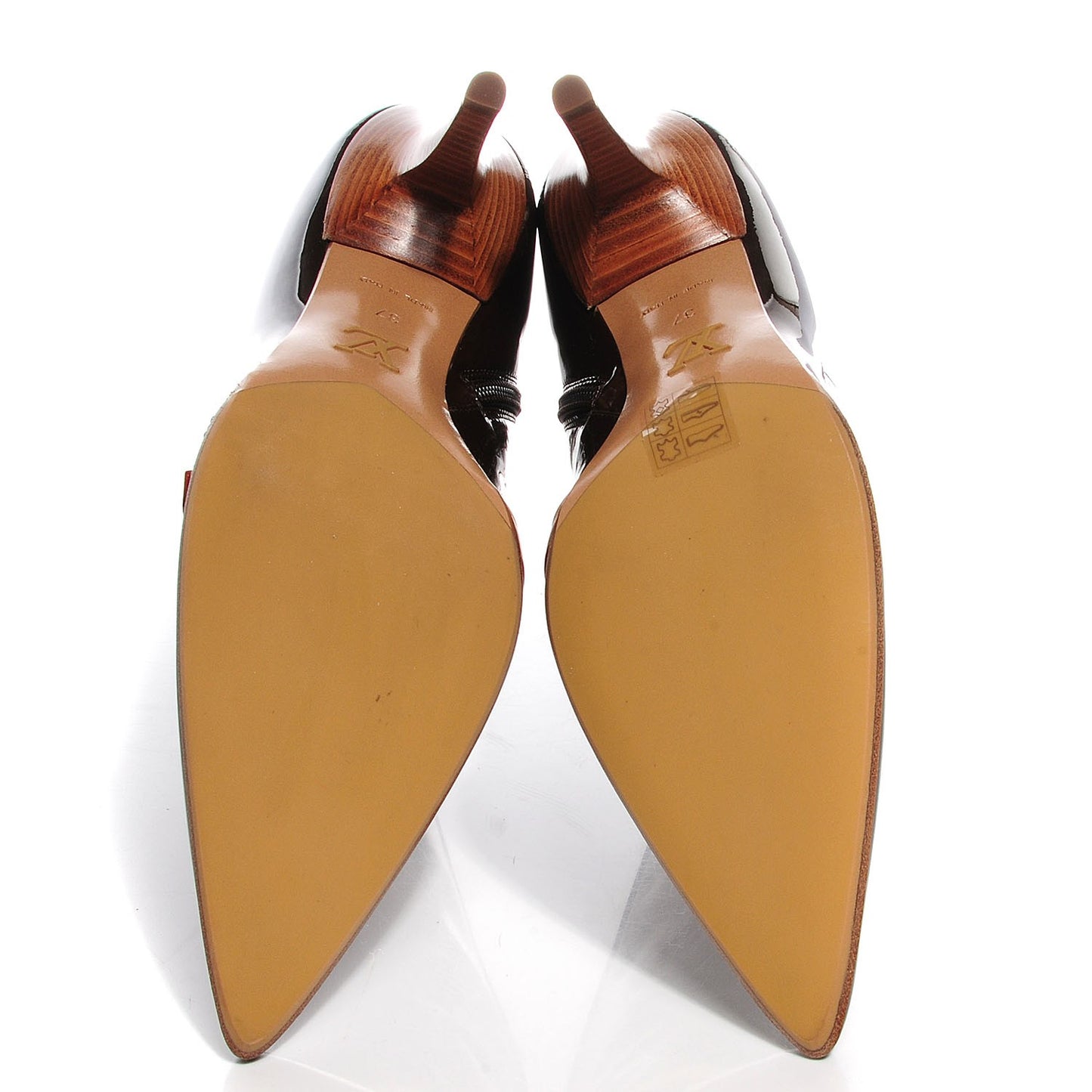 Monogram Patent Gina Ankle Boots 37