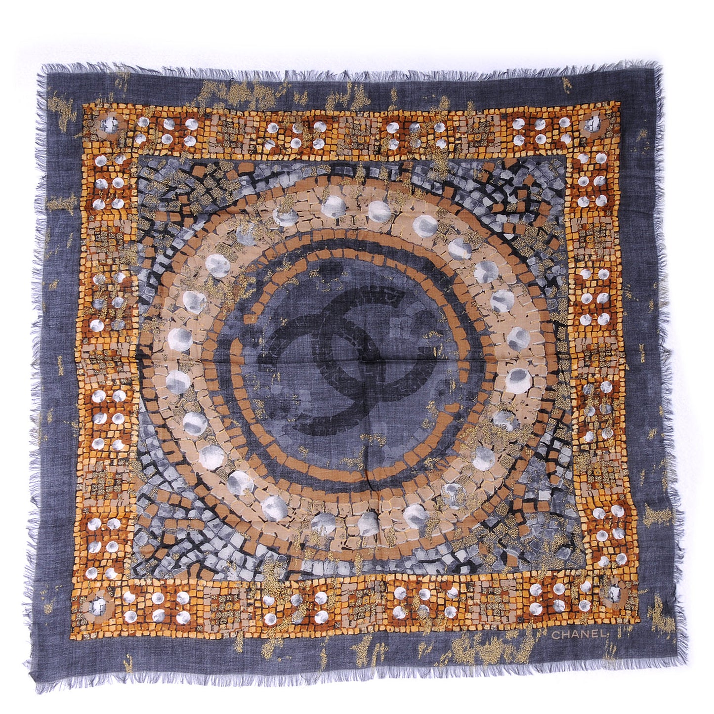 Cashmere Mosaic CC Logo Scarf