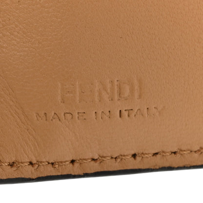 Fendi Nappa Matisse FF Diagonal Embossed Baguette Wallet Miele Scuro 7 of 9