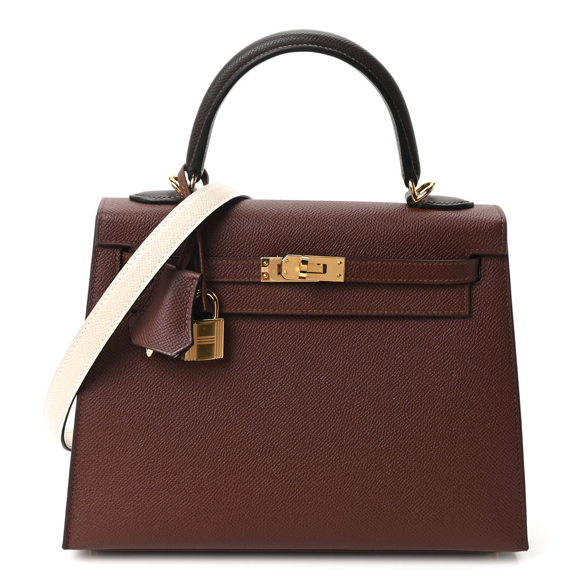 Epsom Tri-Color Kelly Sellier 25 Terre Ebene Craie