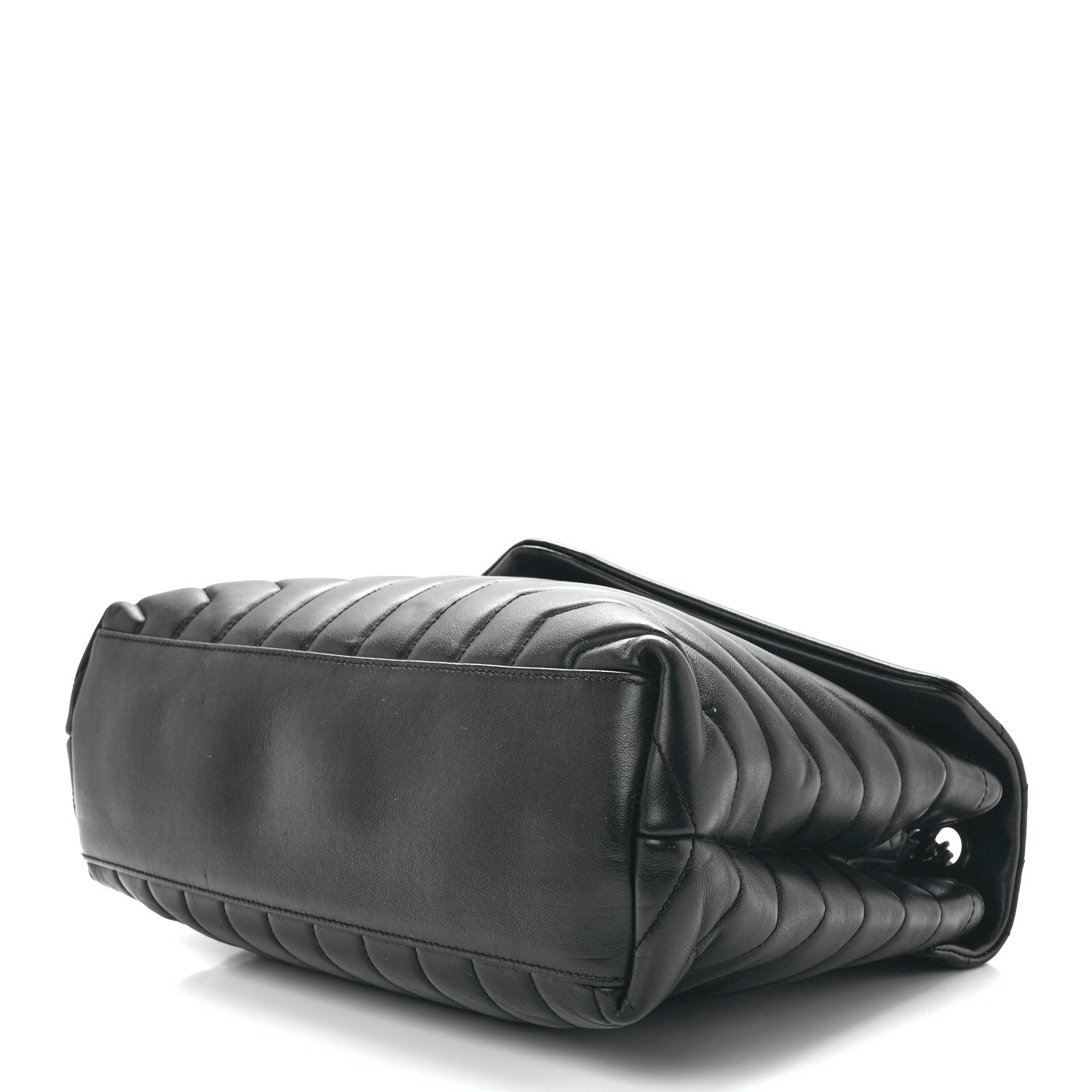 Saint Laurent Calfskin Y Quilted Monogram Monochrome Medium Loulou Chain Satchel Black 11 of 13
