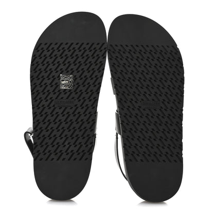 Hermes Calfskin Womens Genius Sandals 39.5 Black 6 of 9