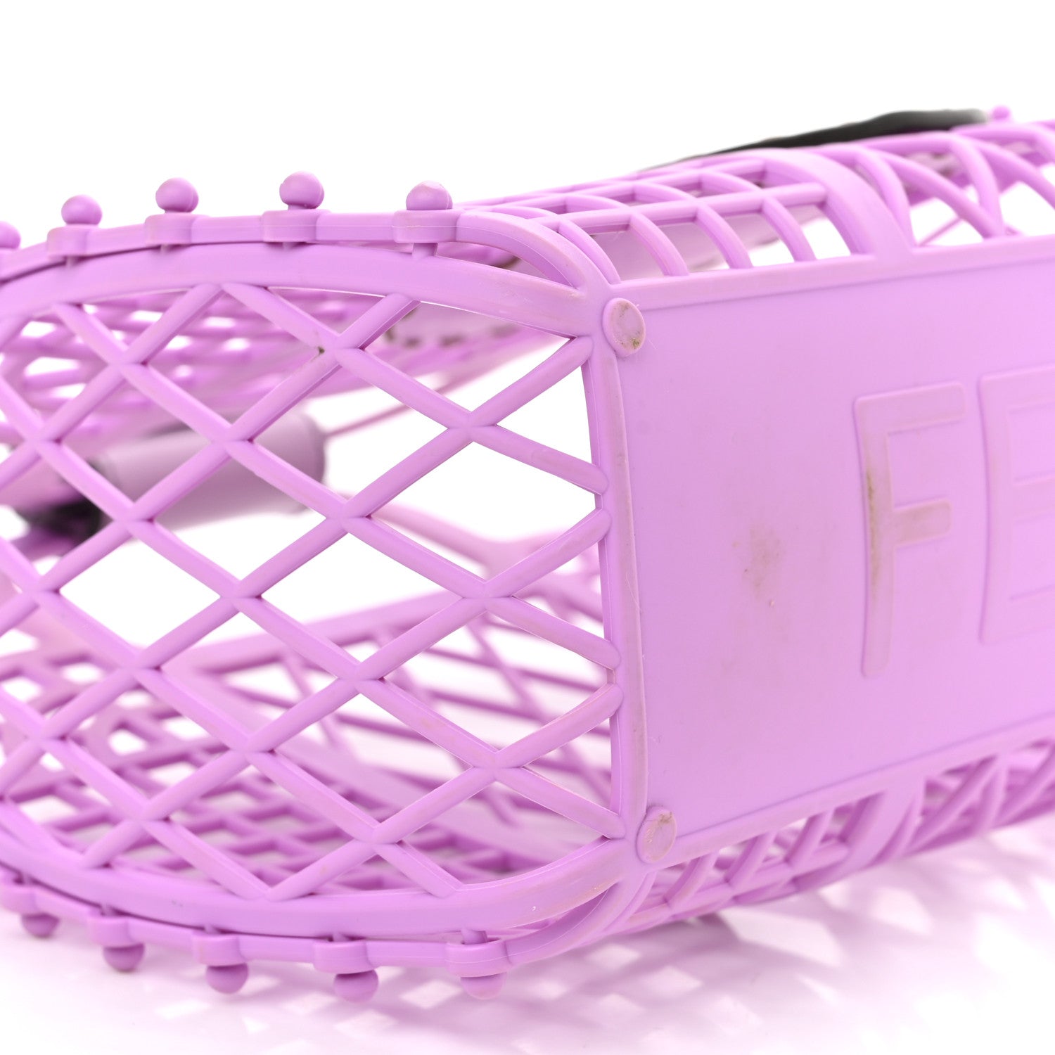 Fendi Recycled Plastic Vitello Liberty Matte Small Fendi Basket Violetta 10 of 15