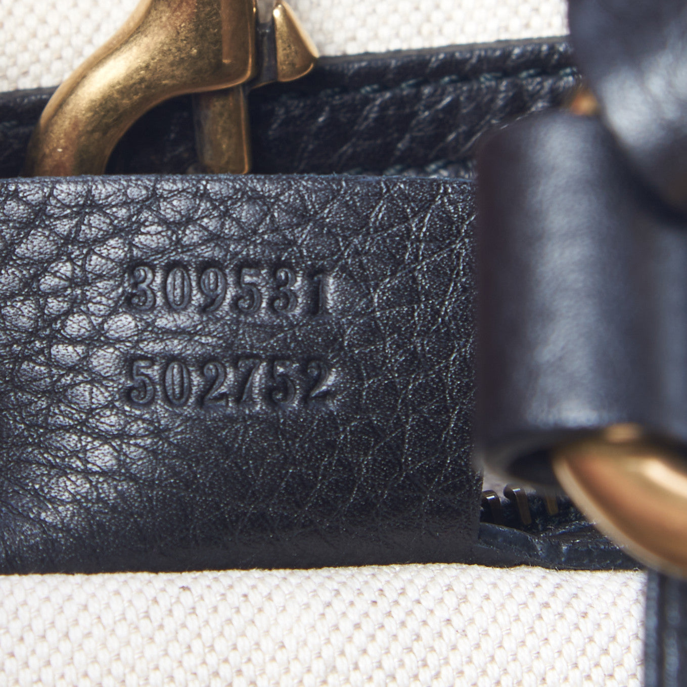 Gucci Pebbled Calfskin Medium Twill Shoulder Bag Black 10 of 10