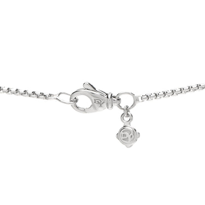 David Yurman Sterling Silver Diamond 35mm Crossover Cross Necklace 5 of 6