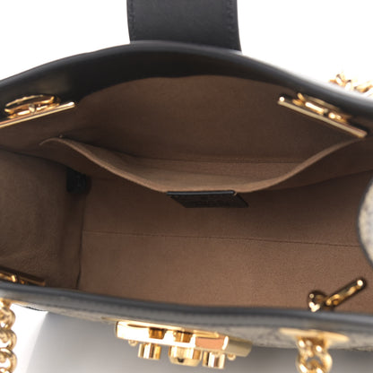 Gucci GG Supreme Monogram Small Padlock Tote Black 5 of 11
