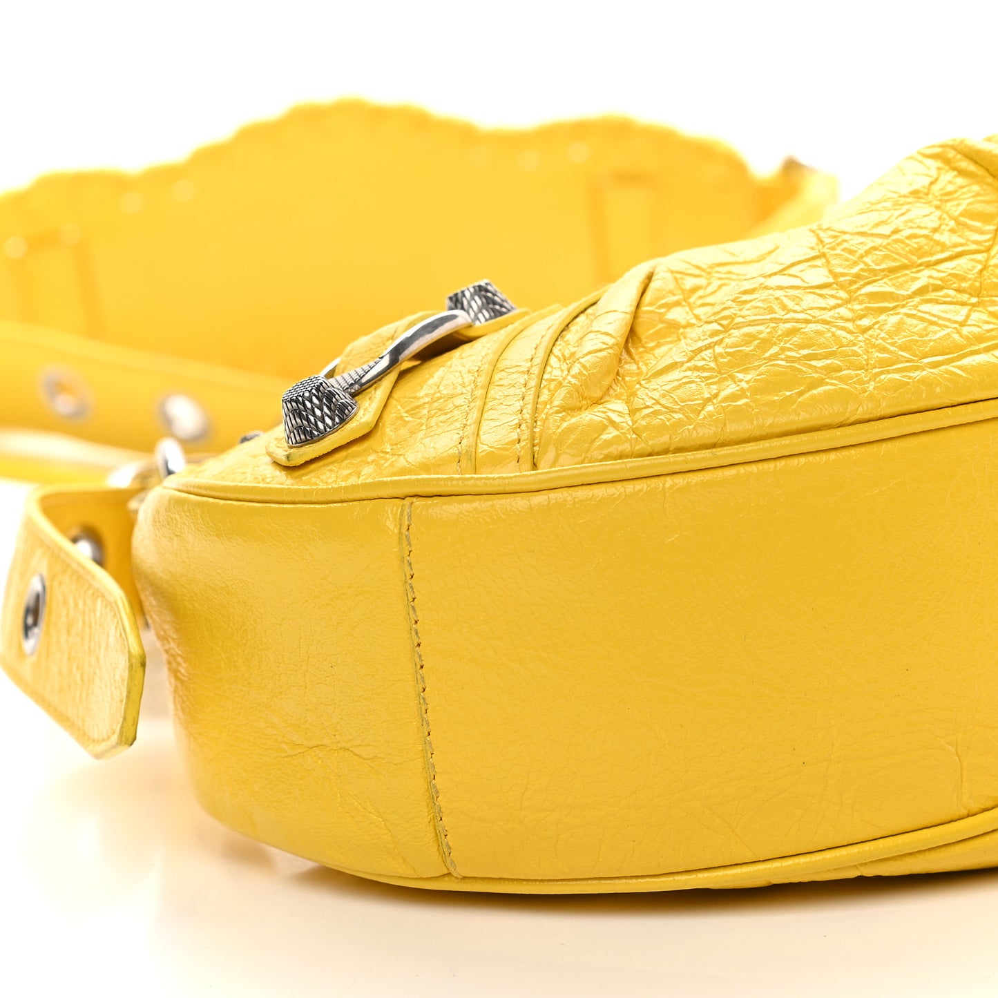 Agneau Arena Le Cagole Shoulder Bag XS Yellow