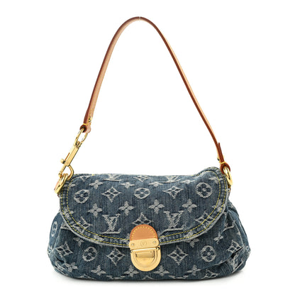 Louis Vuitton Monogram Denim Mini Pleaty Blue 1 of 9