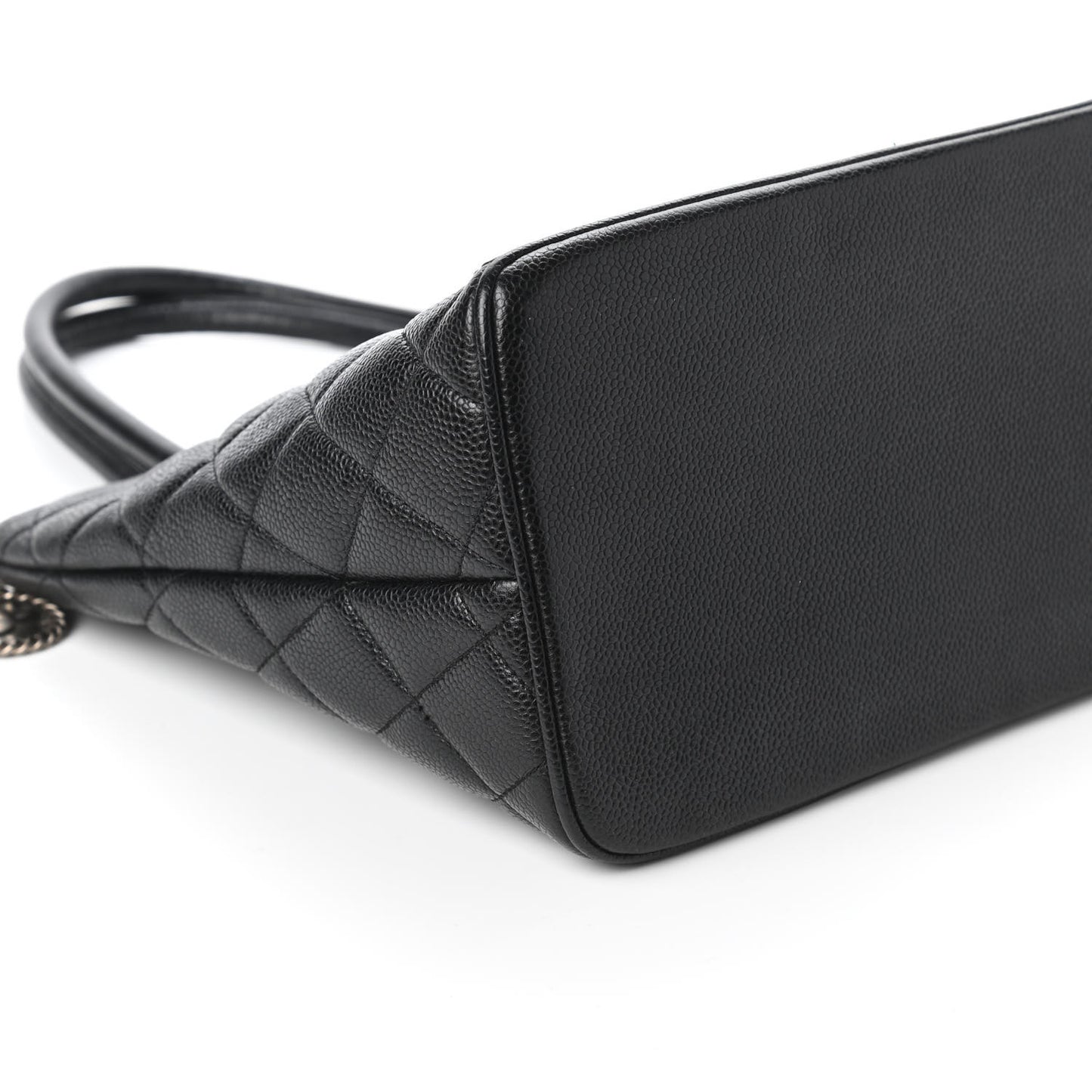 Caviar Quilted Medallion Tote Black