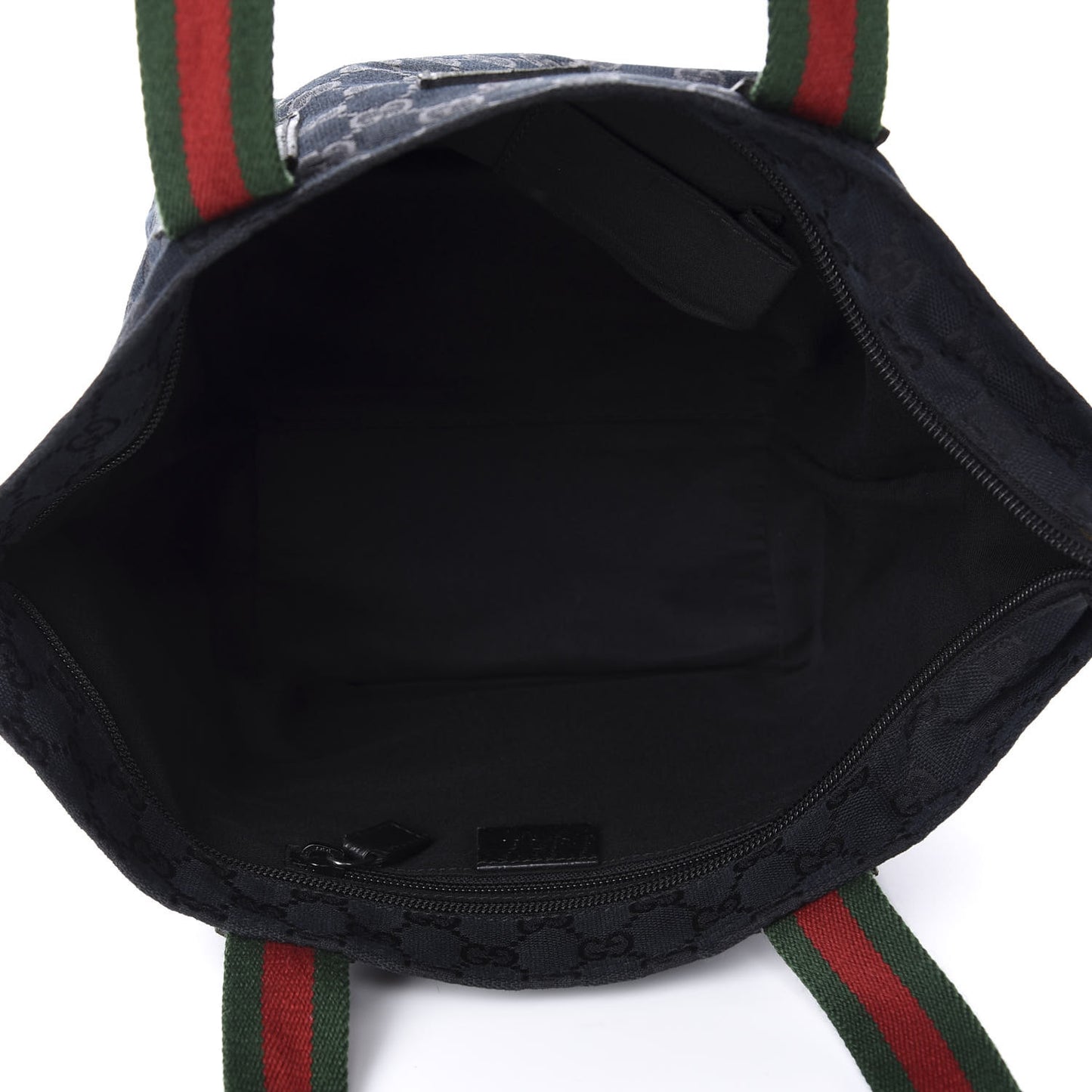GG Monogram Small Web Handle Bucket Tote Black