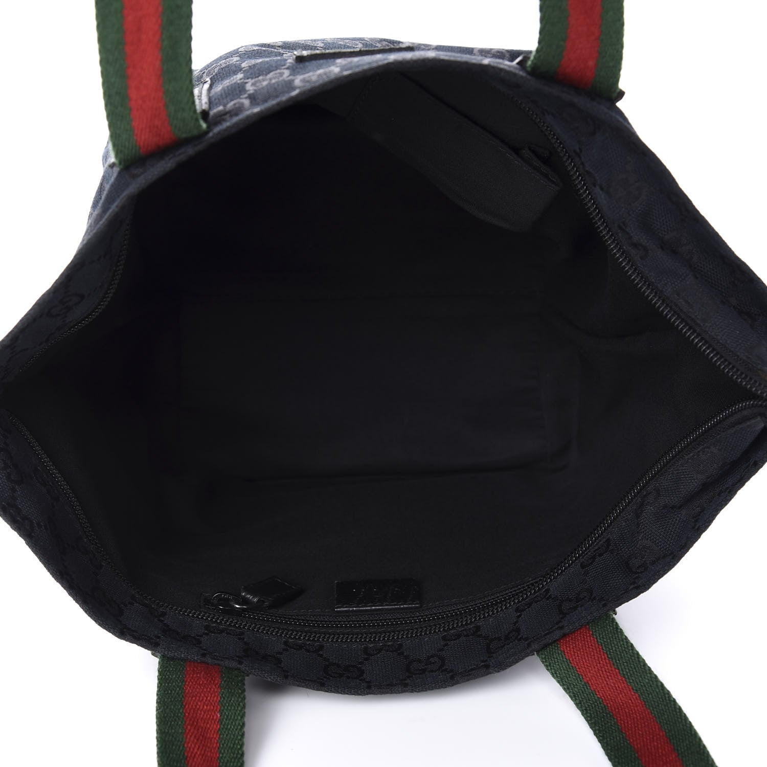 Gucci GG Monogram Small Web Handle Bucket Tote Black 5 of 10