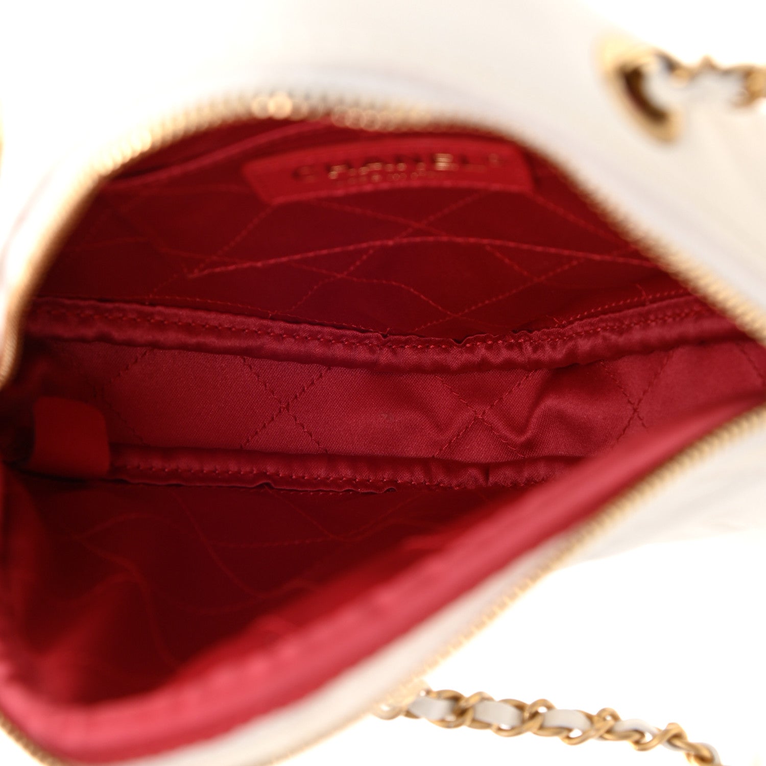 Chanel Lambskin Quilted Diamond Clutch With Chain White 5 of 12