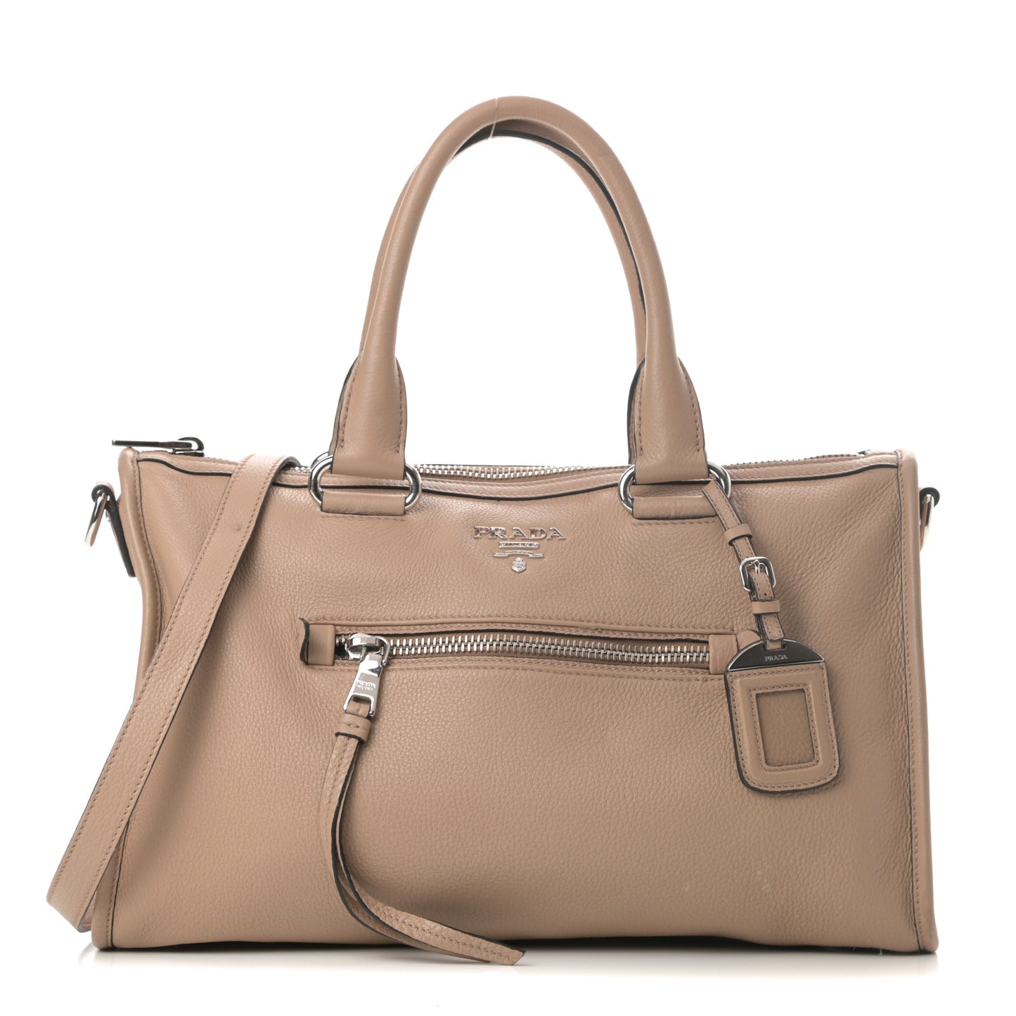 Vitello Daino Shopping Satchel Cammeo