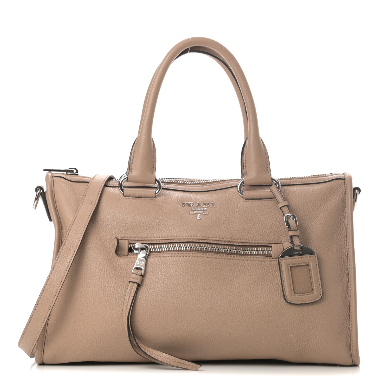 Prada Vitello Daino Shopping Satchel Cammeo 1 of 18