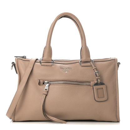 Prada Vitello Daino Shopping Satchel Cammeo 1 of 18