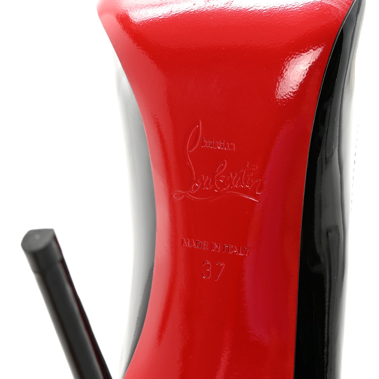 Christian Louboutin Patent Pigalle Follies 100 Pumps 37 Black 7 of 9