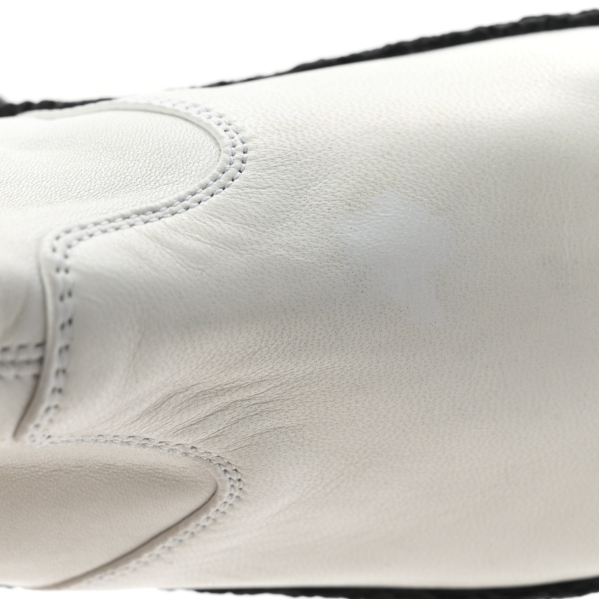 Chanel Stretch Lambskin Cap Toe CC Ankle Boots 38 White Black 10 of 10