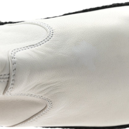 Chanel Stretch Lambskin Cap Toe CC Ankle Boots 38 White Black 10 of 10