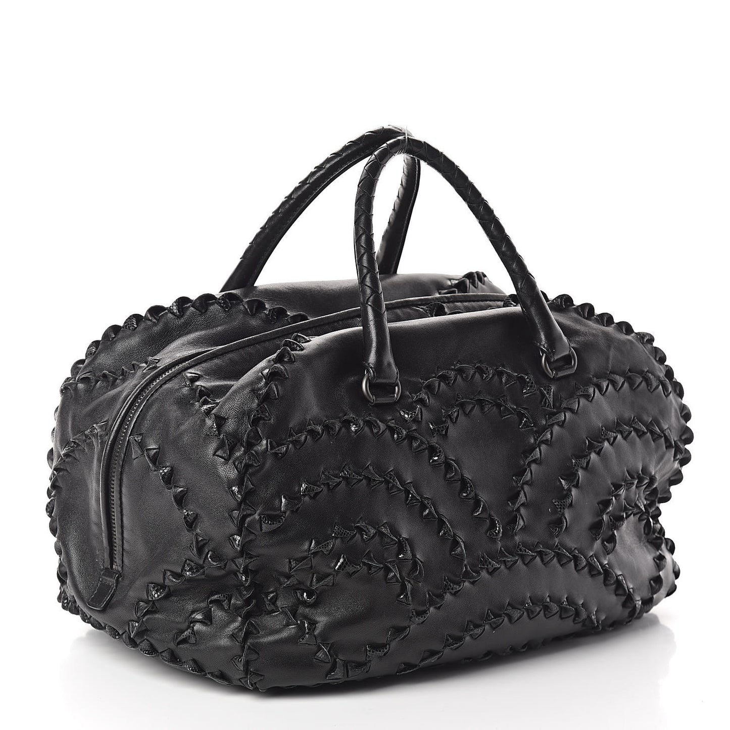 Nappa Karung Intrecciato San Marco Tote Black