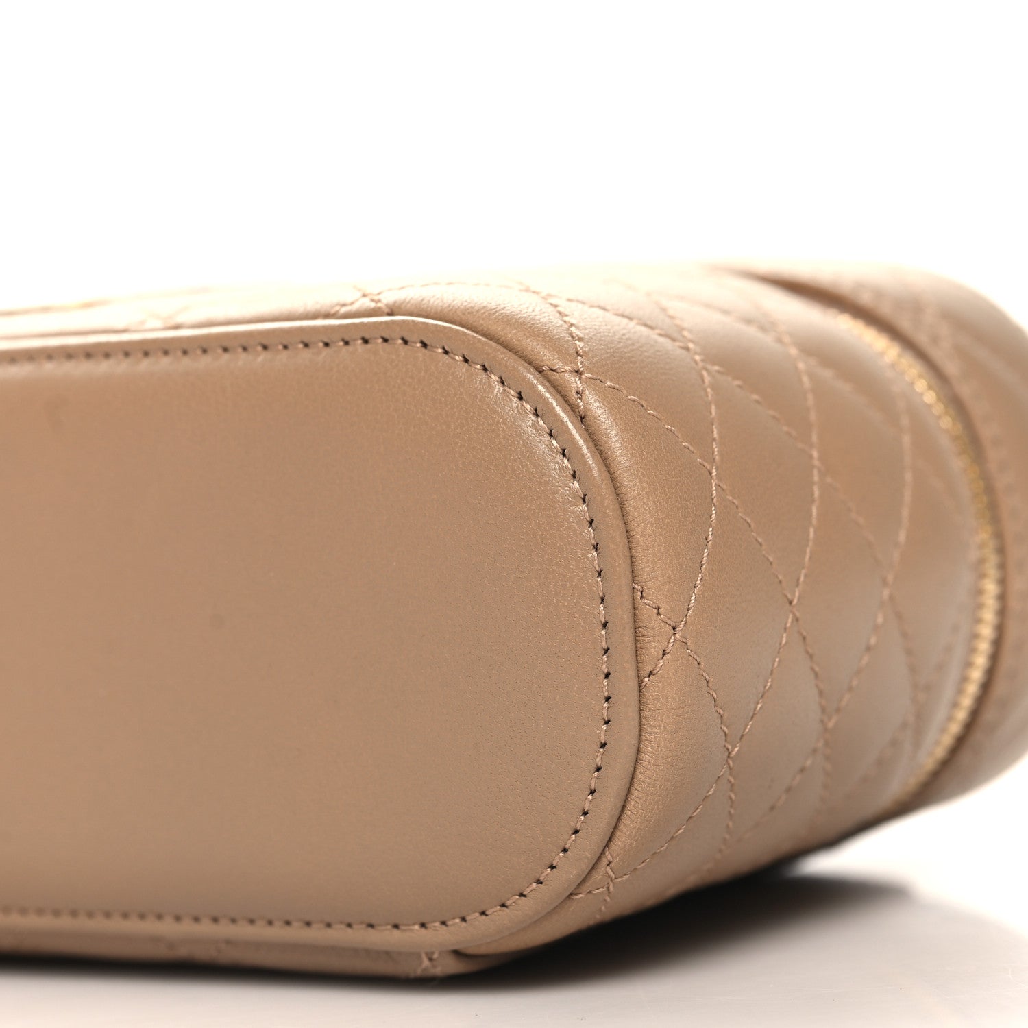 Saint Laurent Lambskin Quilted Mini Gaby Vanity Case Dark Toffee 9 of 9