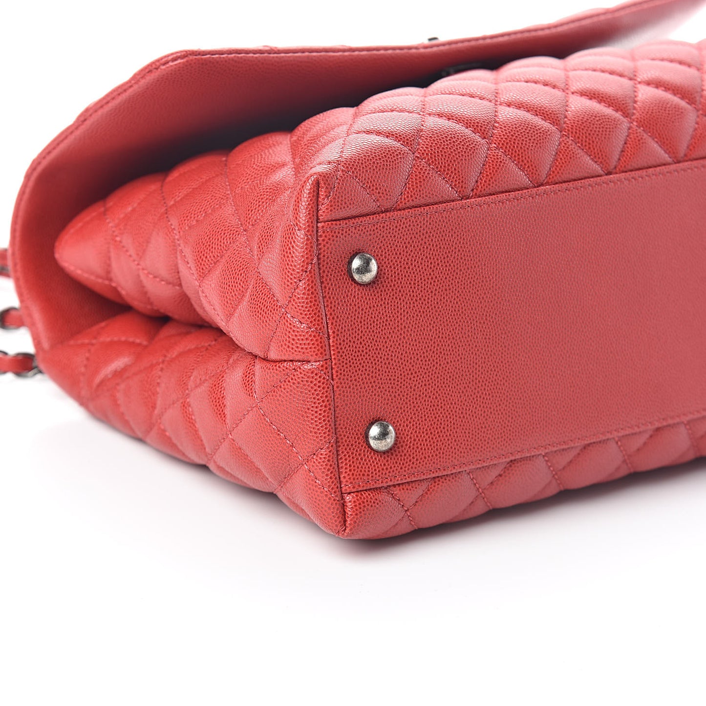 Caviar Quilted Medium Coco Handle Flap Red