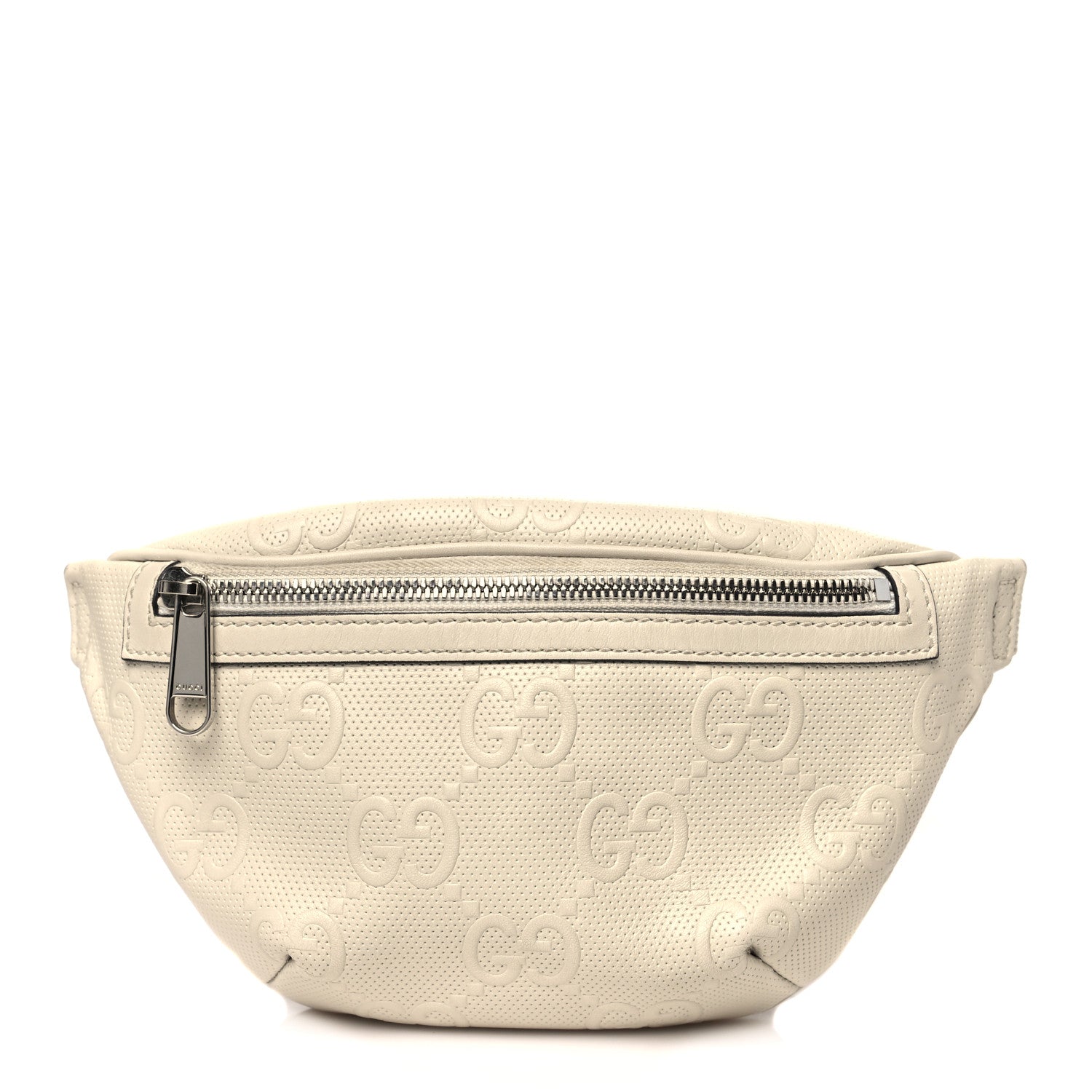 Gucci Calfskin GG Tennis Embossed Belt Bag Mystic White 1 of 11