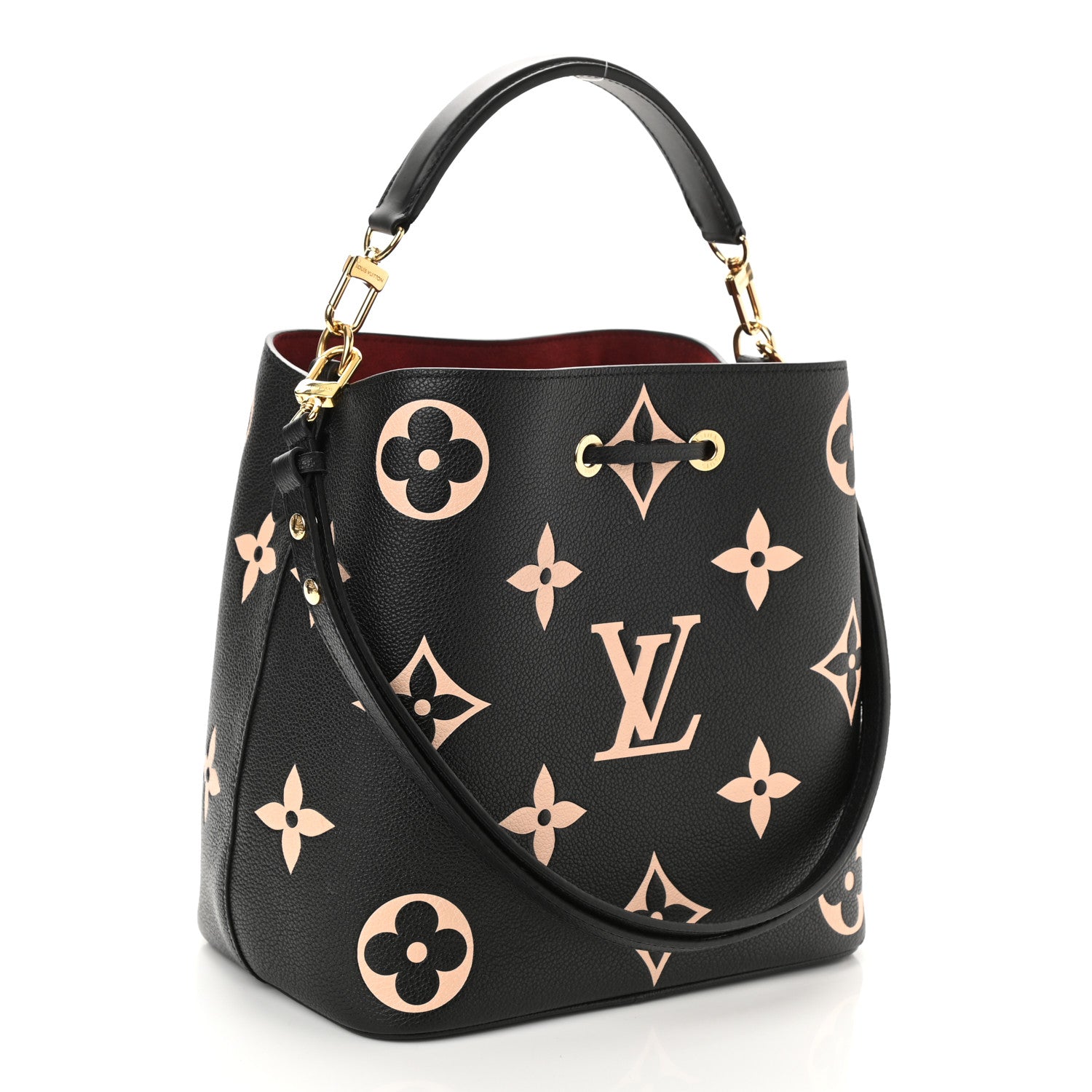 Louis Vuitton Empreinte Monogram Giant Neonoe MM Black Beige 4 of 9