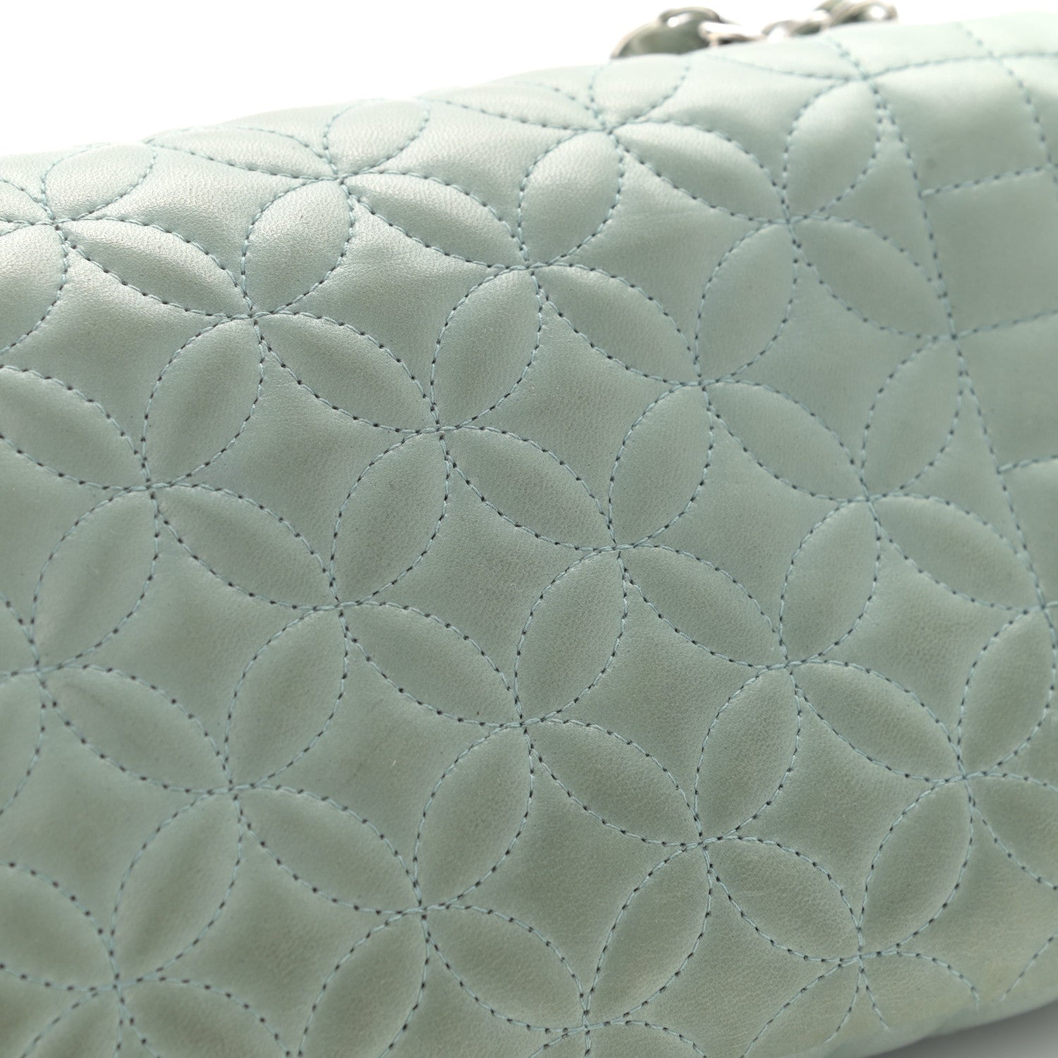 Chanel Lambskin Quilted Lady Graphic Flap Green 12 of 15