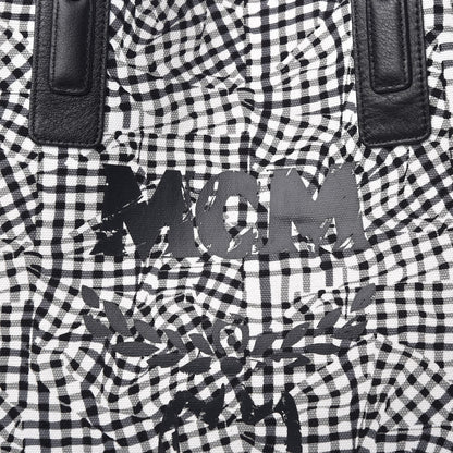 MCM Visetos Medium Liz Reversible Shopper Tote Black 10 of 14