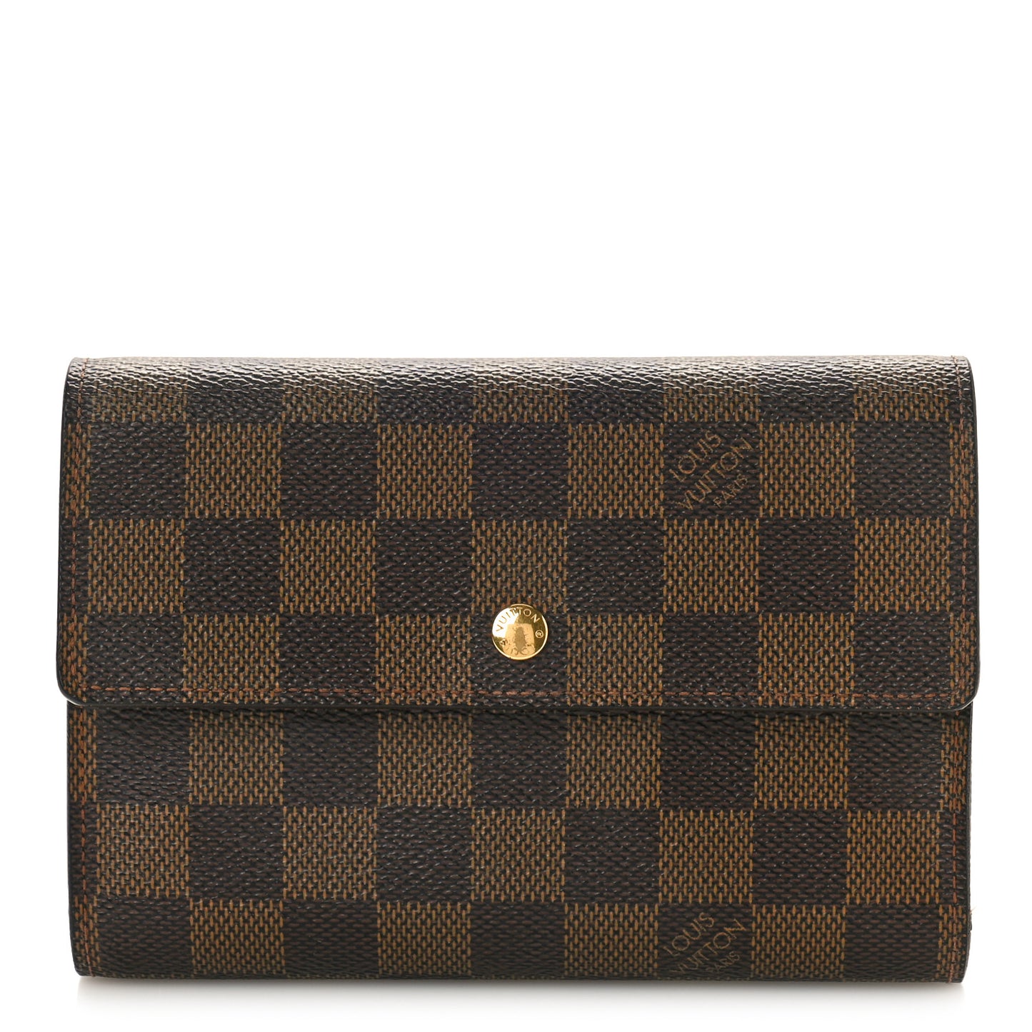 LOUIS VUITTON Damier Ebene Porte Tresor Etui Papier Wallet