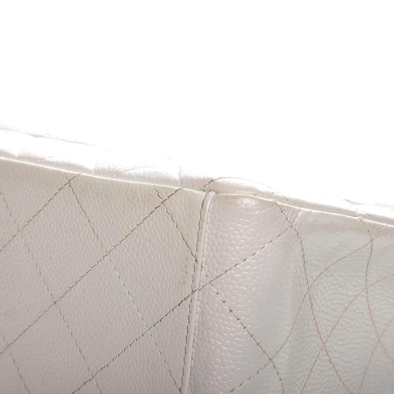 Chanel Caviar Quilted Maxi Double Flap White 13 of 16