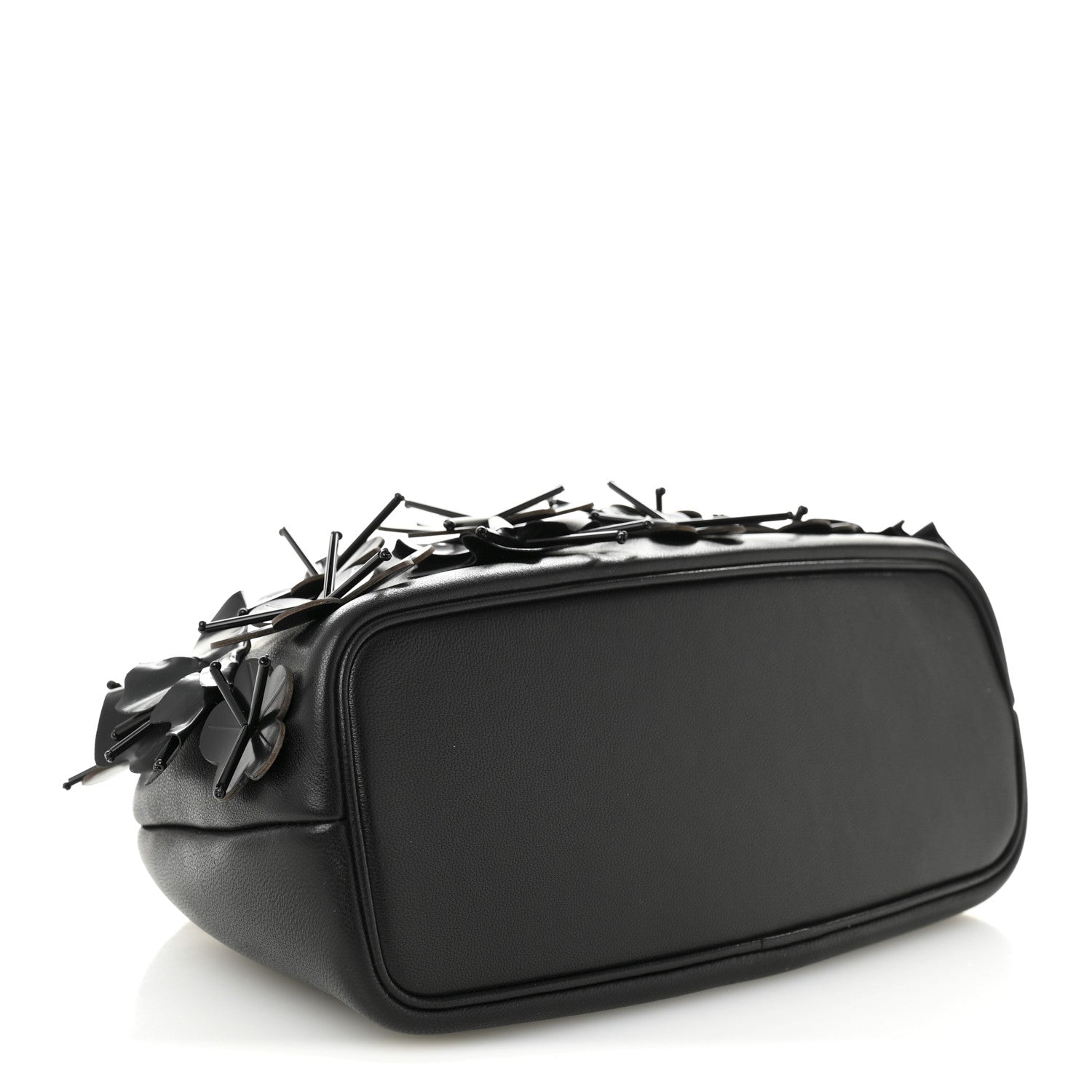 Jacquemus Lambskin Le Petit Calino Brode Ring Top Handle Bag Black 4 of 10