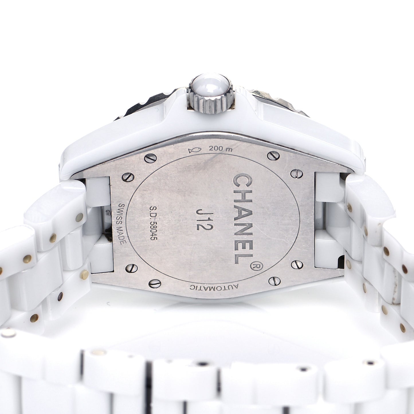Stainless Steel Ceramic Diamond Dial 38mm J12 Automatic Watch White