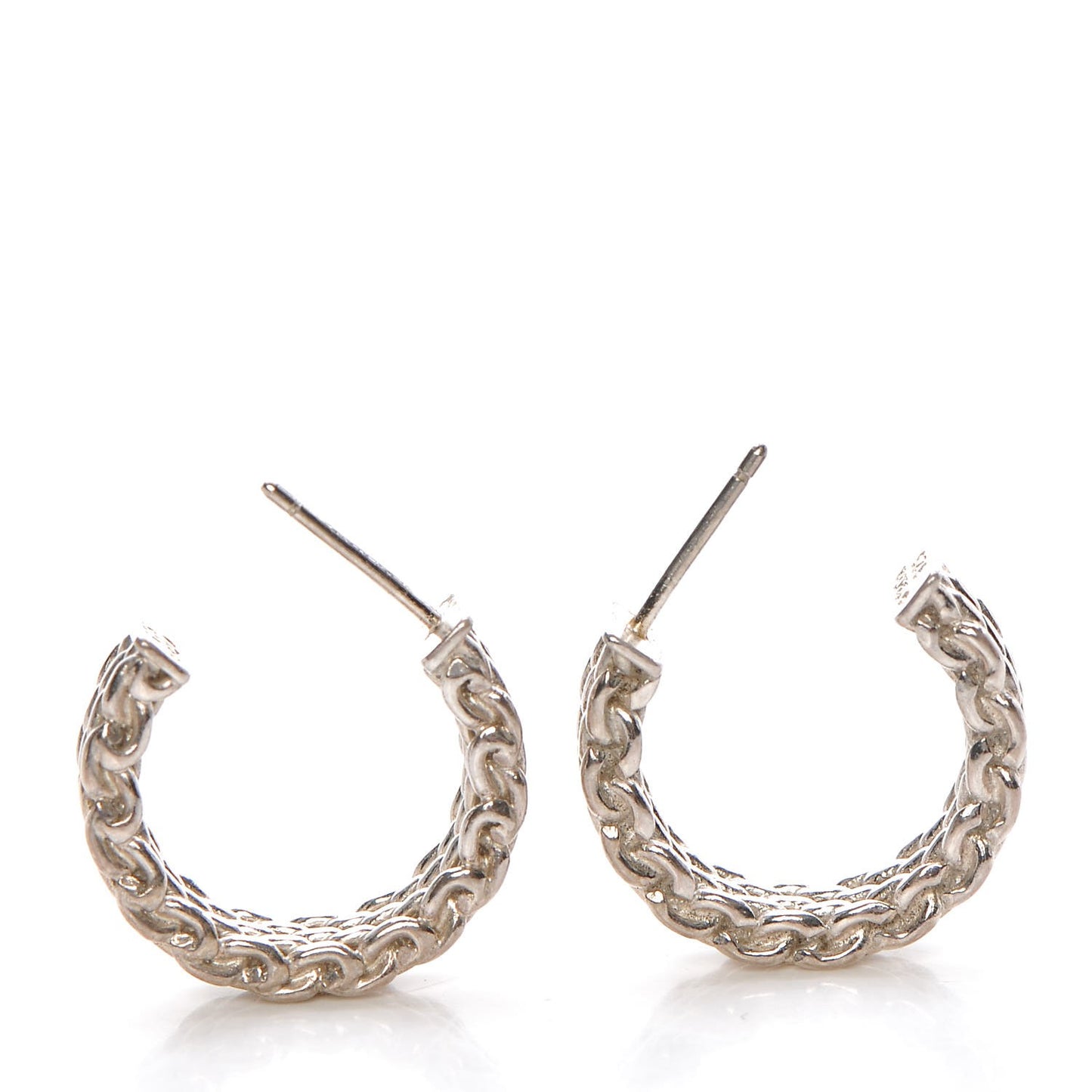 Sterling Silver Wide Somerset Hoop Earrings