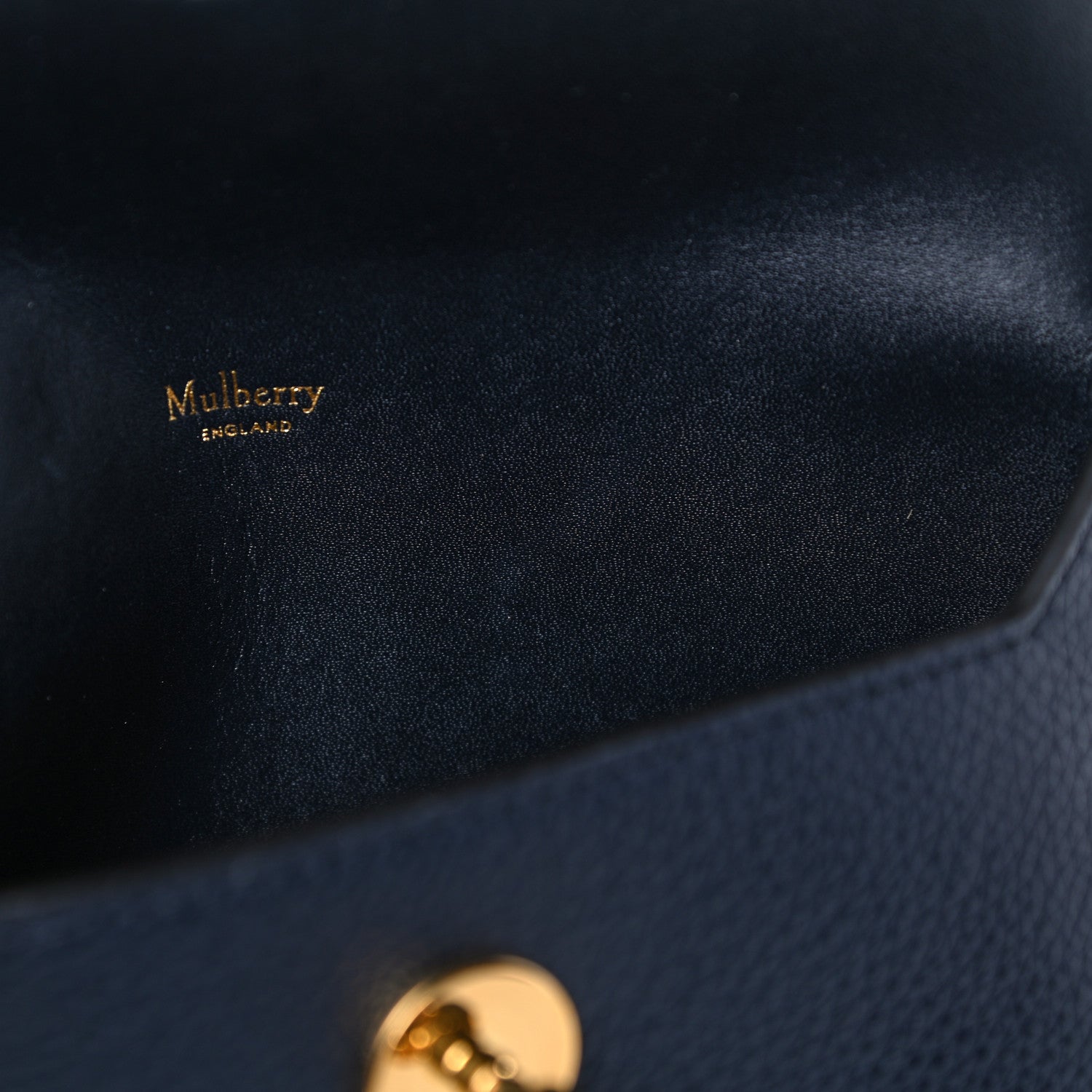 Mulberry Small Classic Grain Darley Cosmetic Pouch Navy 10 of 13