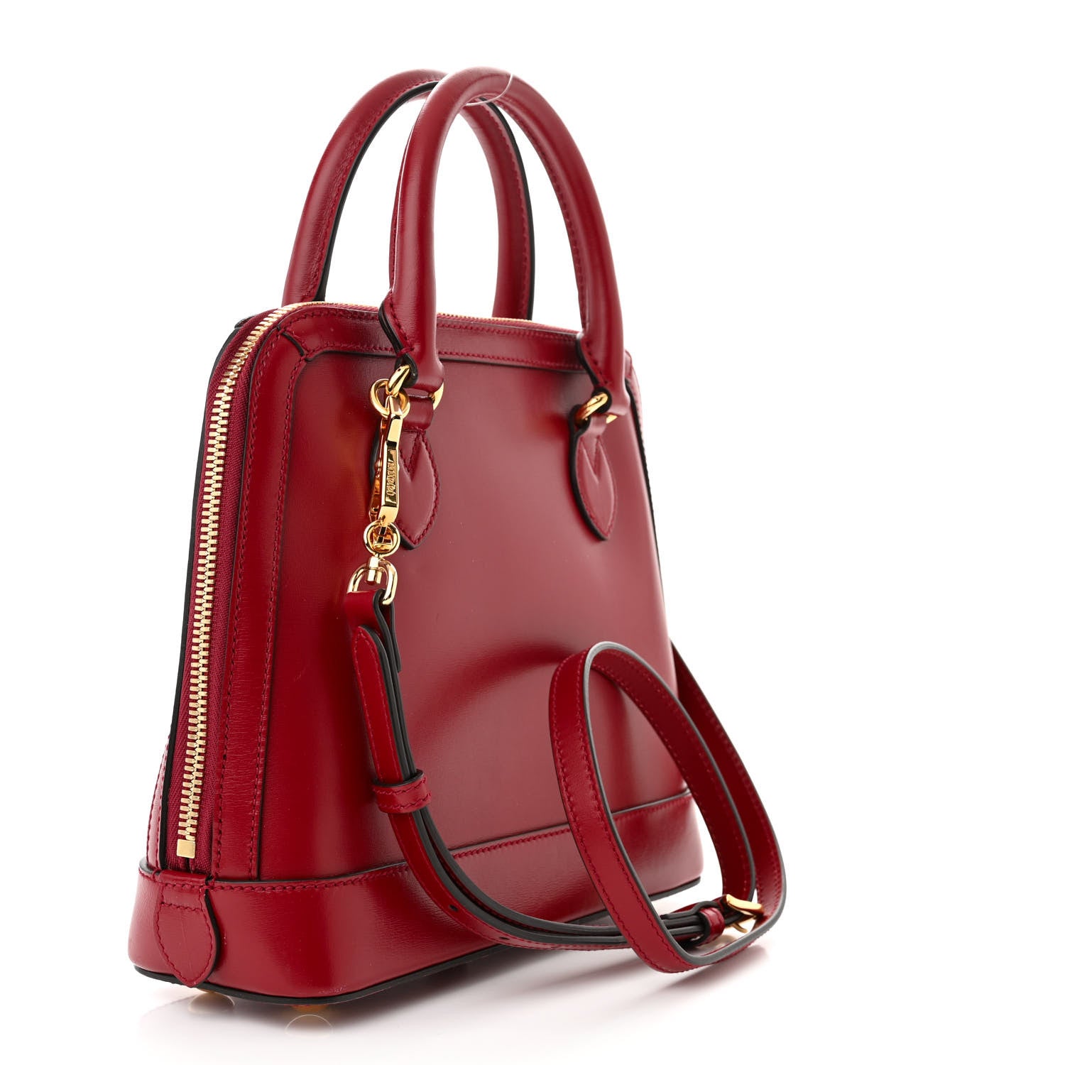 Gucci Boarded Plutone Calfskin Small Horsebit 1955 Top Handle Bag Red 3 of 10