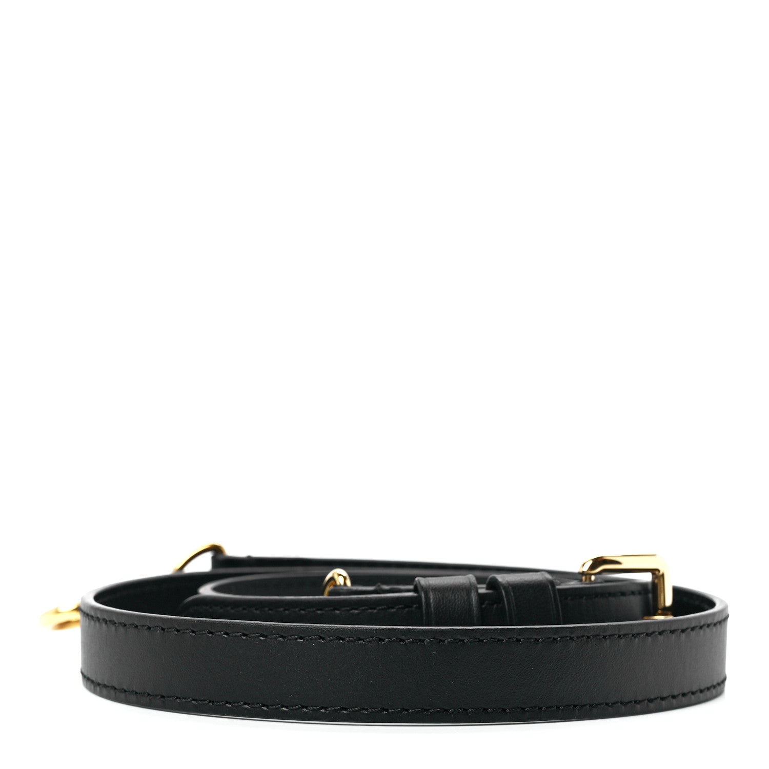 Louis Vuitton Calfskin 16mm Adjustable Shoulder Strap Black 2 of 3