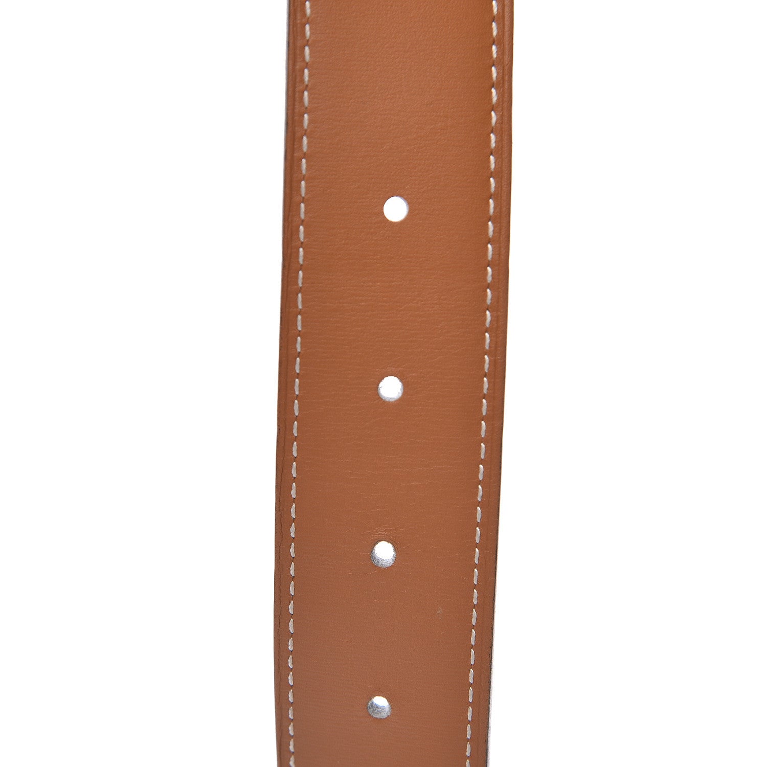 Hermes Epsom Chamonix 32mm Belt Strap 90 White Gold 5 of 9